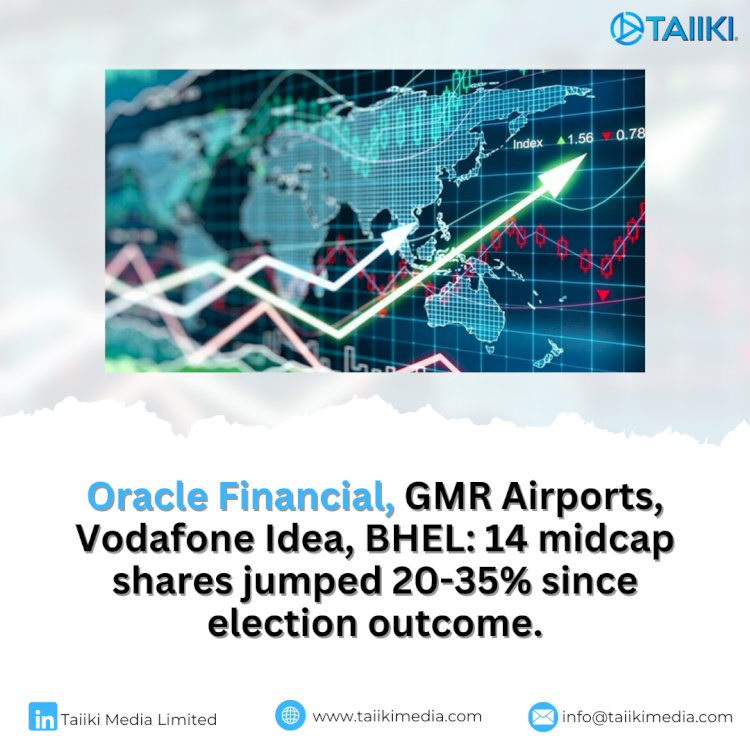 Oracle Financial, GMR Airports, Vodafone Idea, BHEL: 14 midcap shares jumped 20-35% since election outcome.